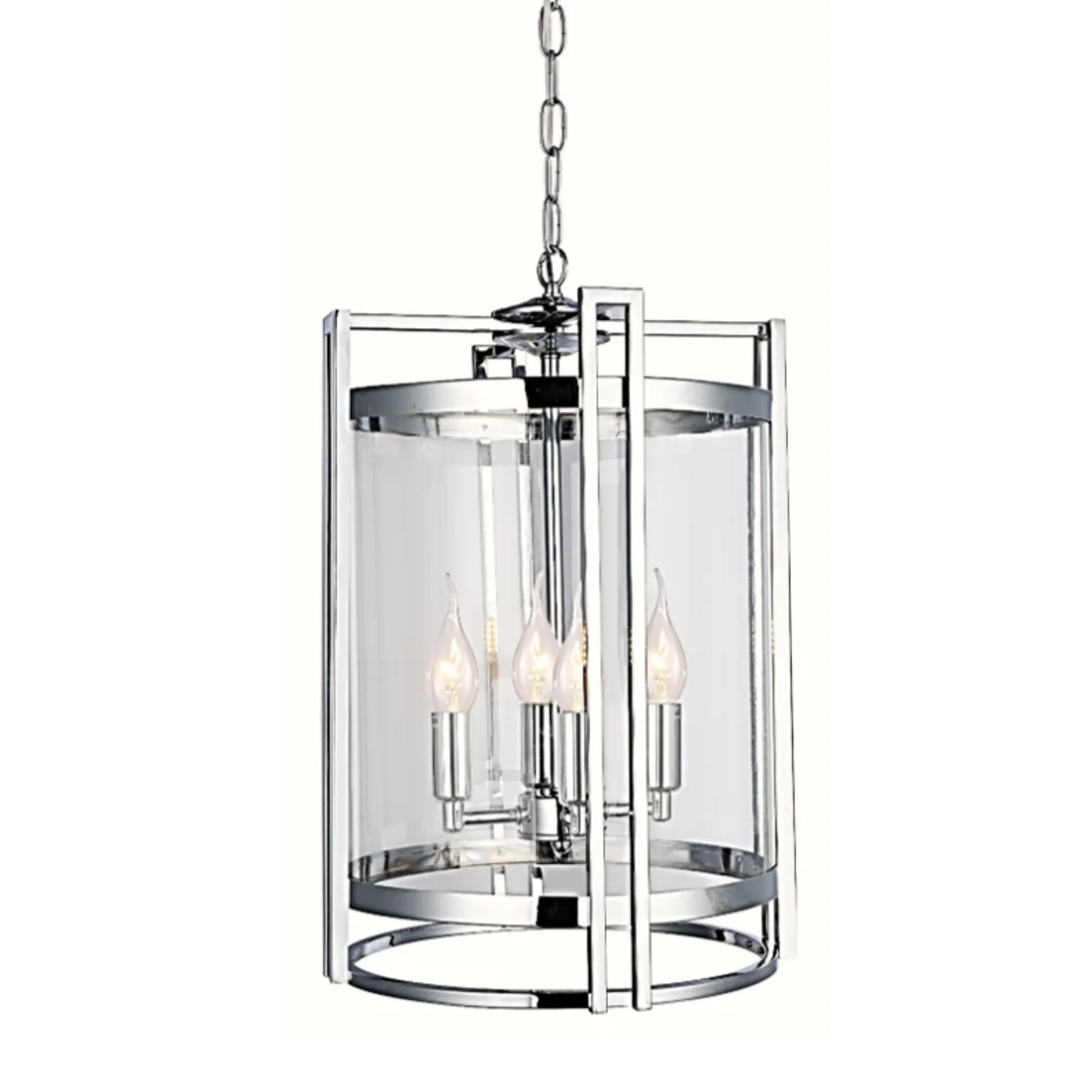 Davis 3/4/6/ 8Lt Ceiling Light- Chrome/ Antique Brass Finish - Image 4