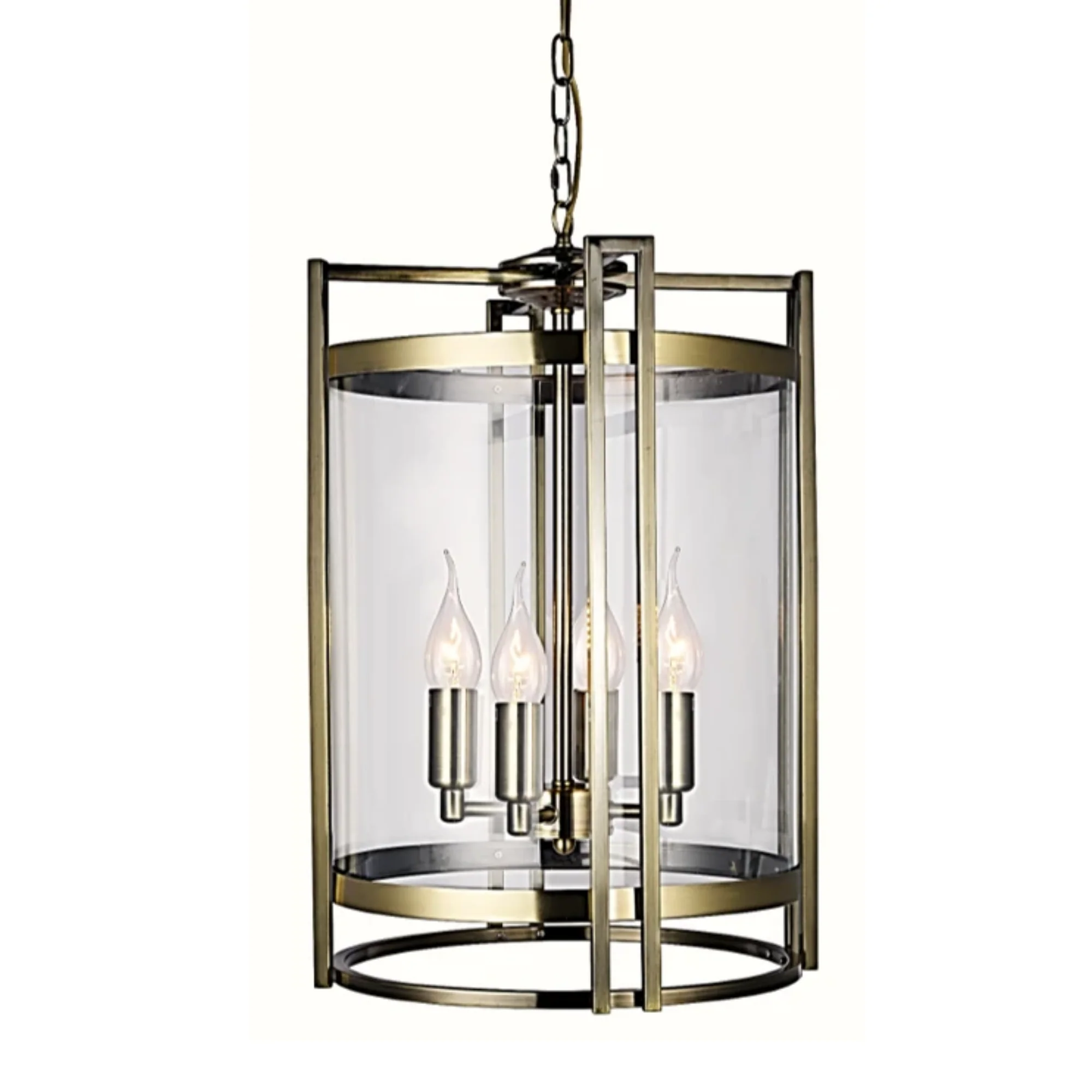 Davis 3/4/6/ 8Lt Ceiling Light- Chrome/ Antique Brass Finish - Image 5