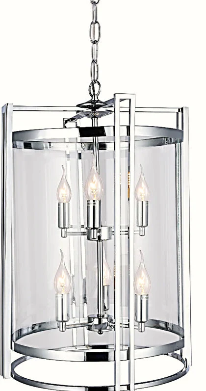 Davis 3/4/6/ 8Lt Ceiling Light- Chrome/ Antique Brass Finish - Image 7