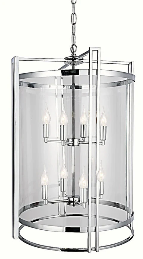 Davis 3/4/6/ 8Lt Ceiling Light- Chrome/ Antique Brass Finish - Image 9