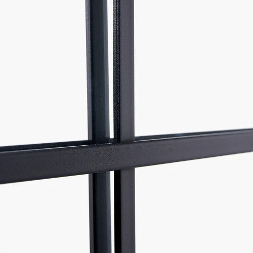 12 Pane Floor Standing Mirror - Dark Grey Metal Finish - Image 2