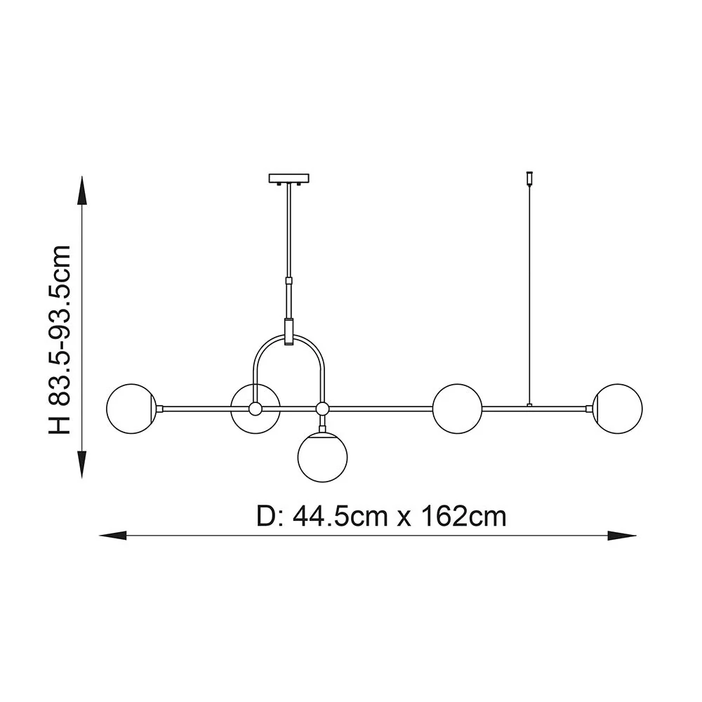 Halbrooke 5 Light Linear Pendant - Image 6
