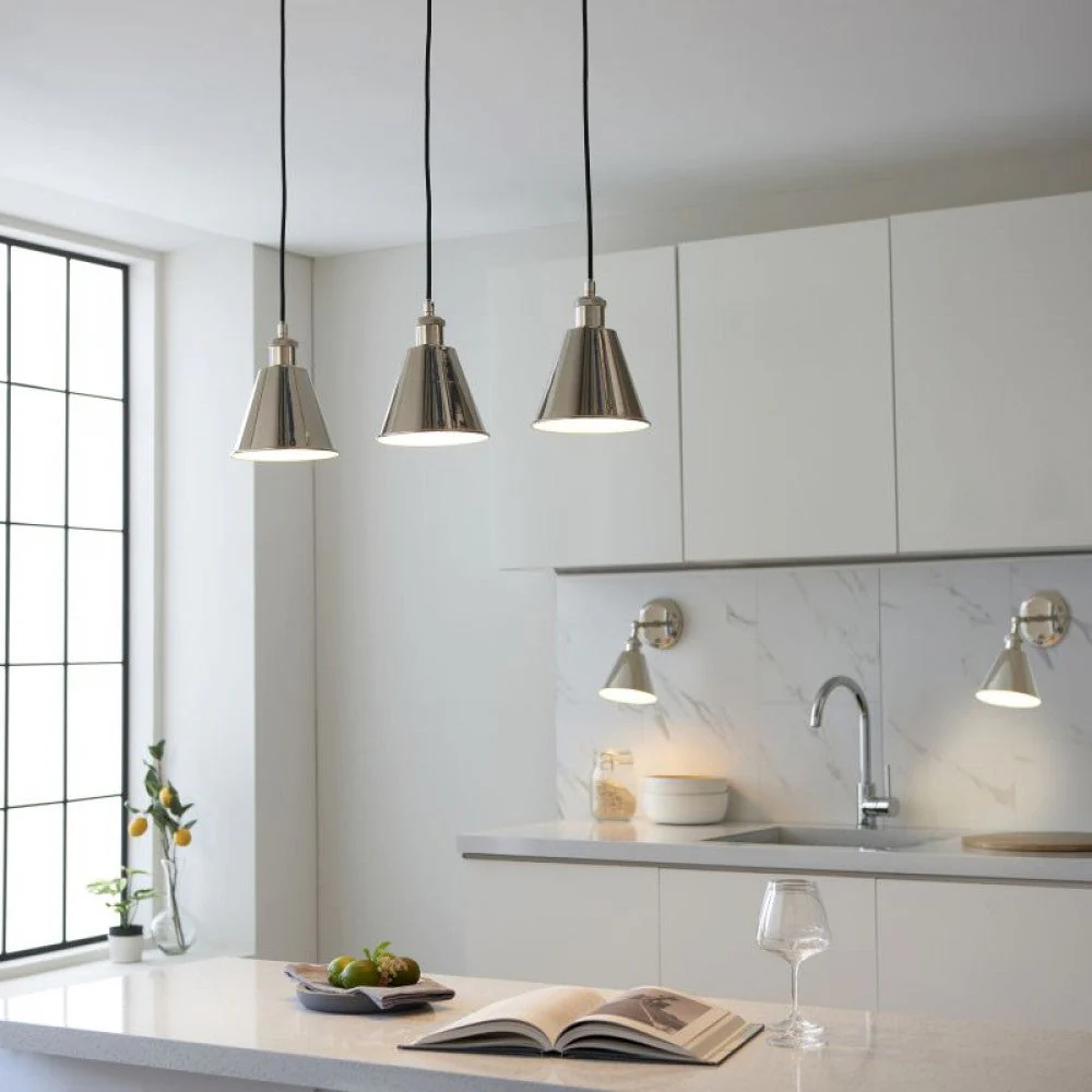 Drummond 3Lt Linear Pendant - Bright Nickel - Image 2