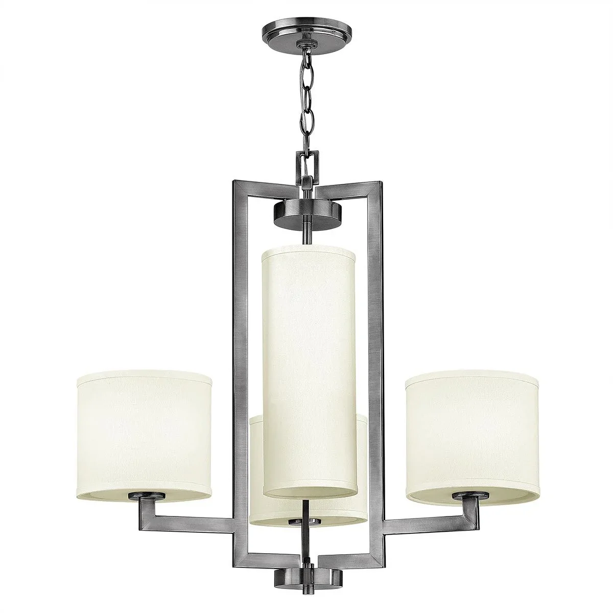 4 lt Hampton Chandelier - Brushed Brass/ Antique Nickel - Image 2