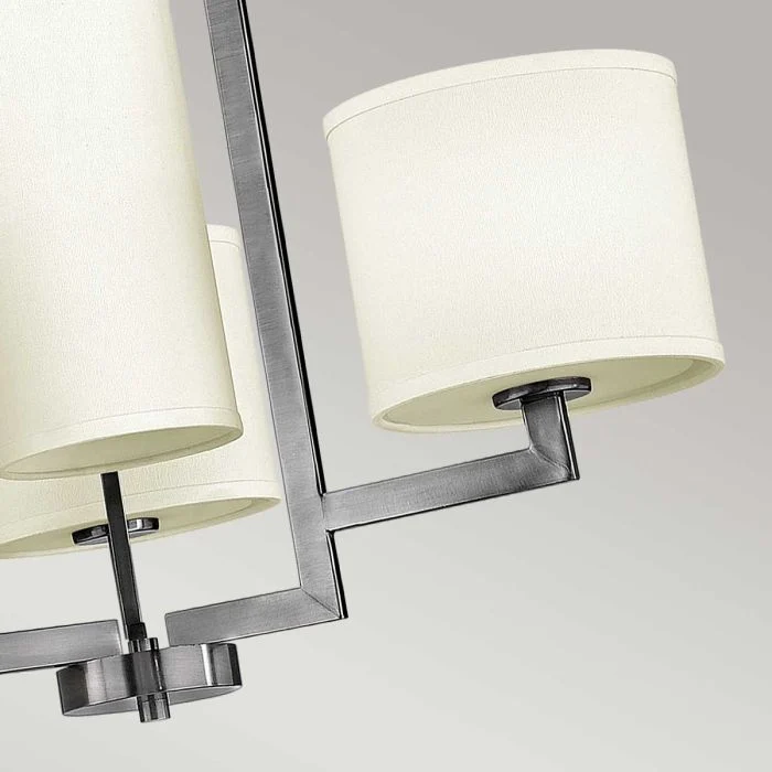 4 lt Hampton Chandelier - Brushed Brass/ Antique Nickel - Image 5
