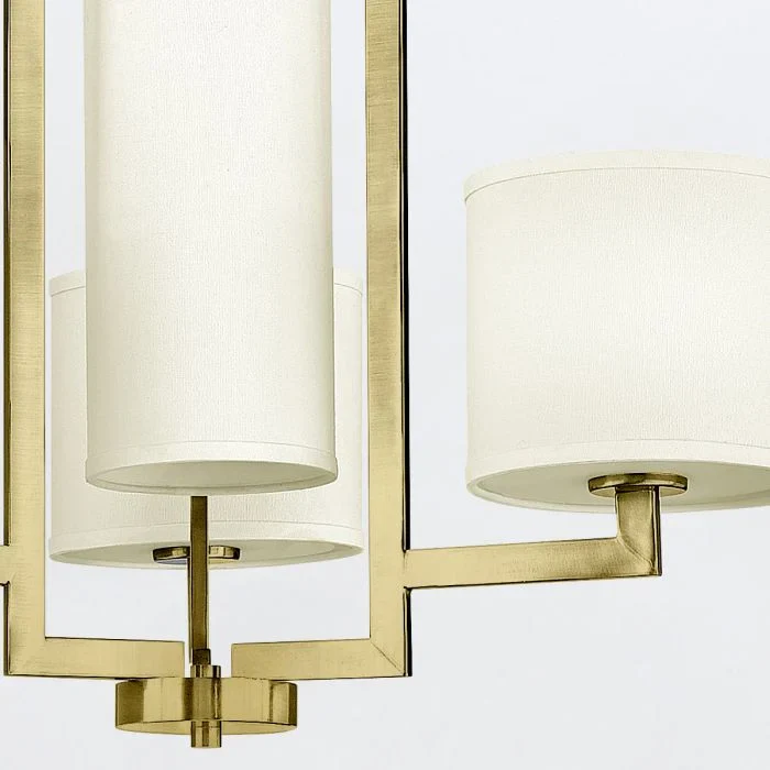 4 lt Hampton Chandelier - Brushed Brass/ Antique Nickel - Image 7