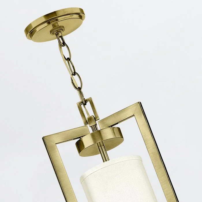 4 lt Hampton Chandelier - Brushed Brass/ Antique Nickel - Image 8