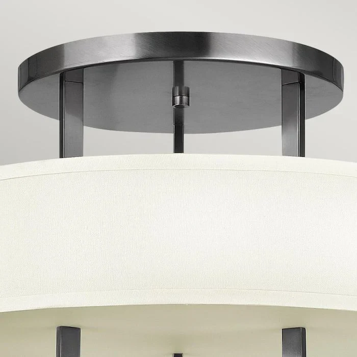 Hampton 3 Light Semi-Flush - Brushed Brass/ Antique Nickel - Image 3