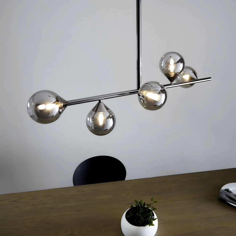 Gallant 5 Light Island Pendant - Black Chrome/Satin Brass - Image 2