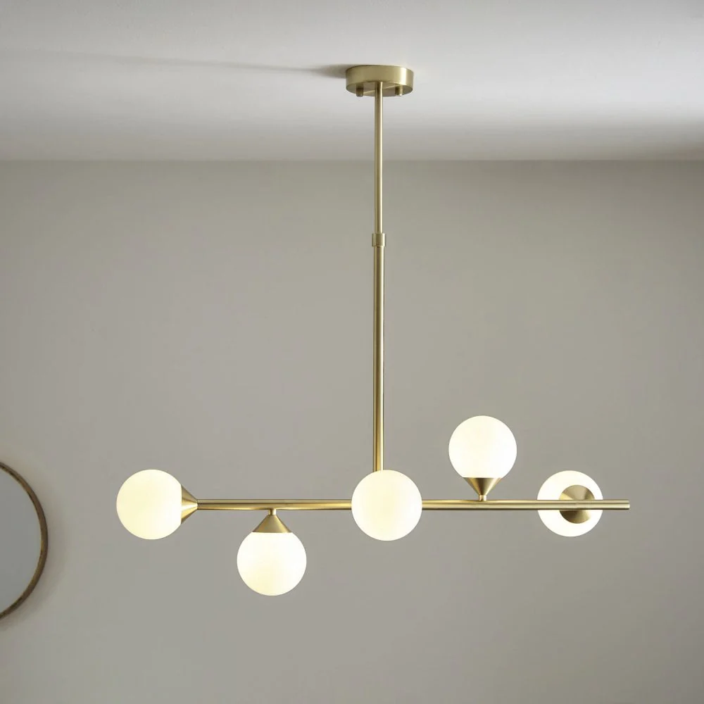 Gallant 5 Light Island Pendant - Black Chrome/Satin Brass - Image 5