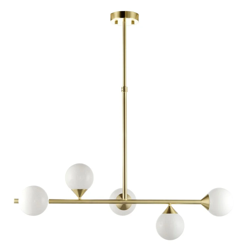 Gallant 5 Light Island Pendant - Black Chrome/Satin Brass - Image 6
