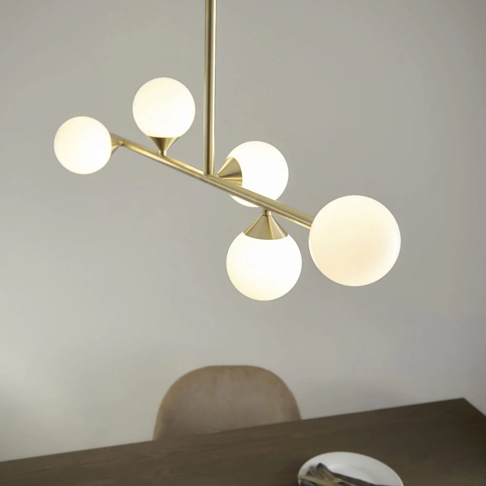 Gallant 5 Light Island Pendant - Black Chrome/Satin Brass - Image 8