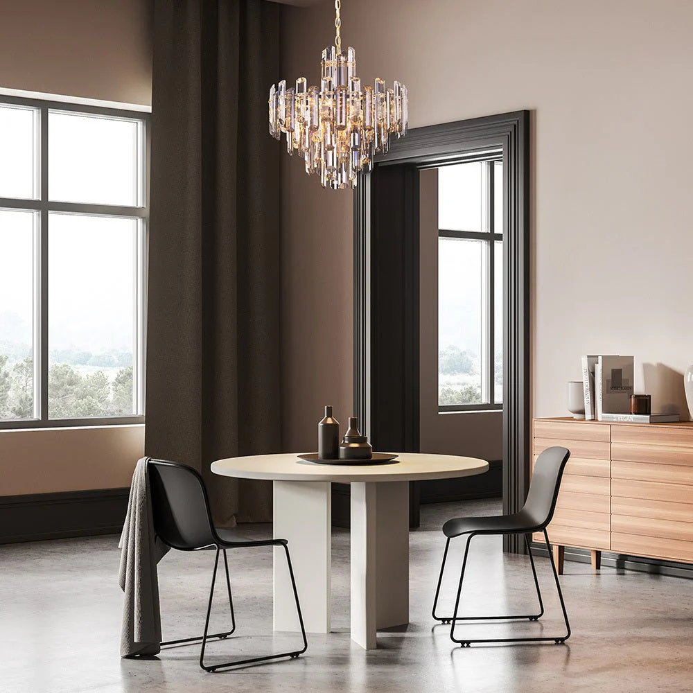 Flare 6/8Lt Crystal Centre Lights - Gold Finish IP20 - Image 3