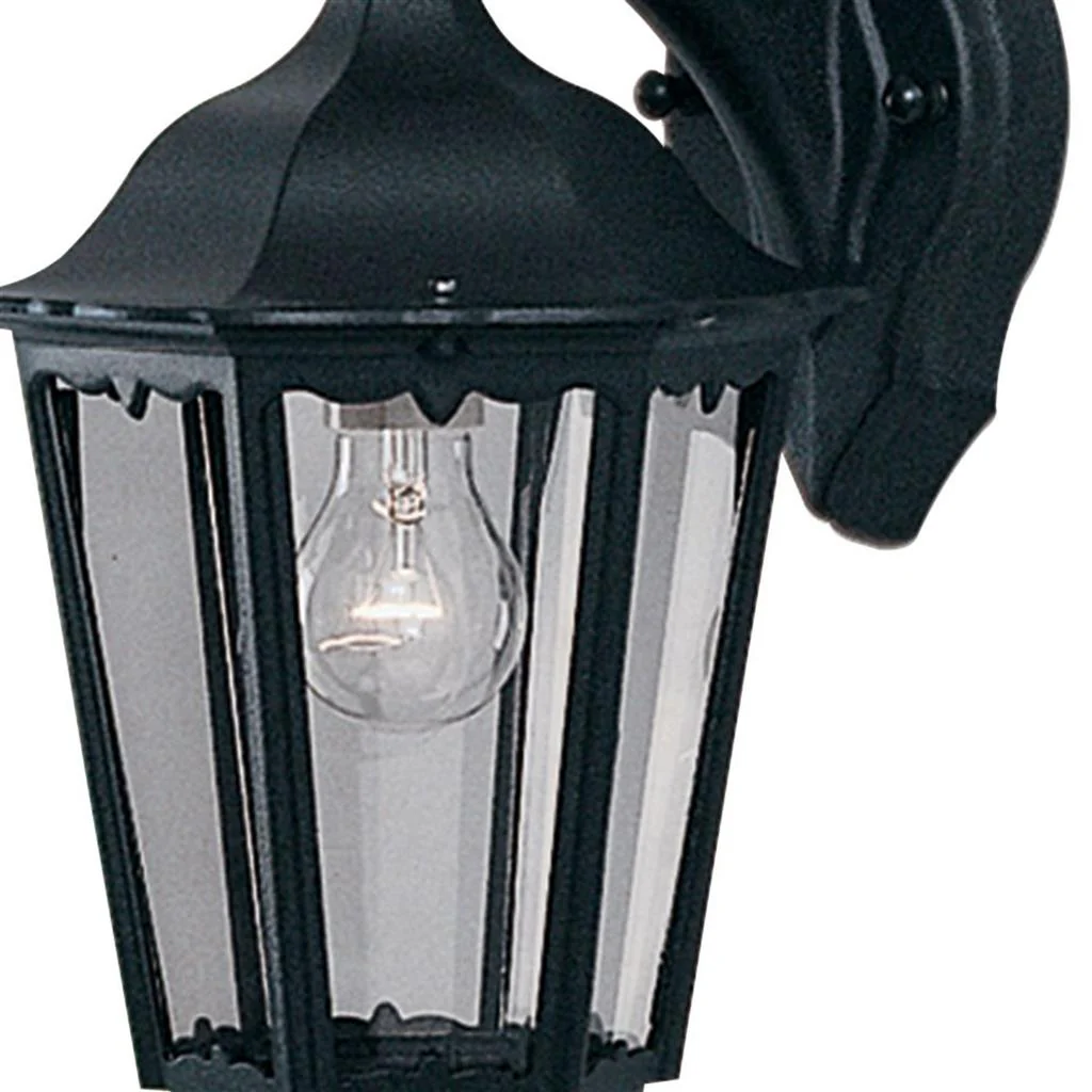 ALEX OUTDOOR UP/DOWN WALL LIGHT - BLACK METAL & GLASS - Image 2