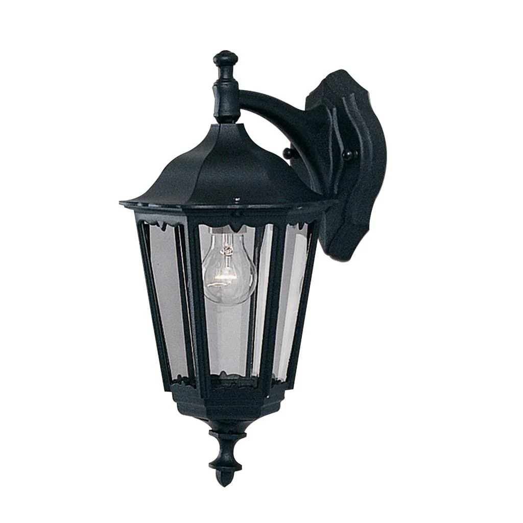 ALEX OUTDOOR UP/DOWN WALL LIGHT - BLACK METAL & GLASS - Image 3