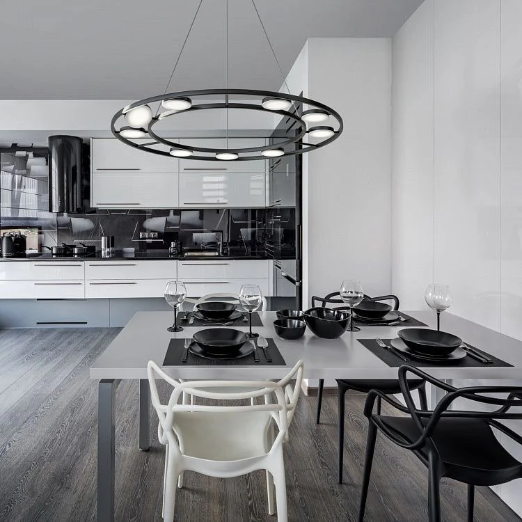 Fad 9Lt Pendant Lamp - Matt Black - Image 2