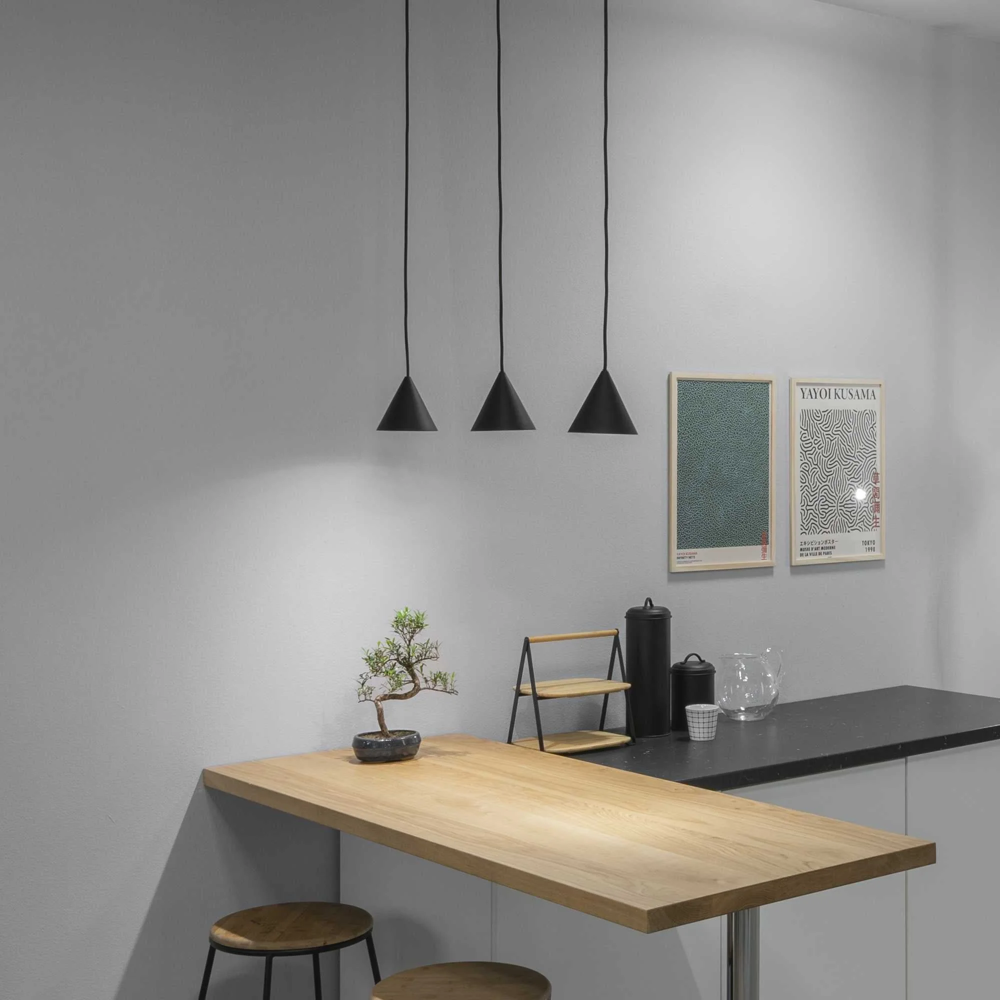 A-Line Medium/Large Pendants - White/Black Finish - Image 5