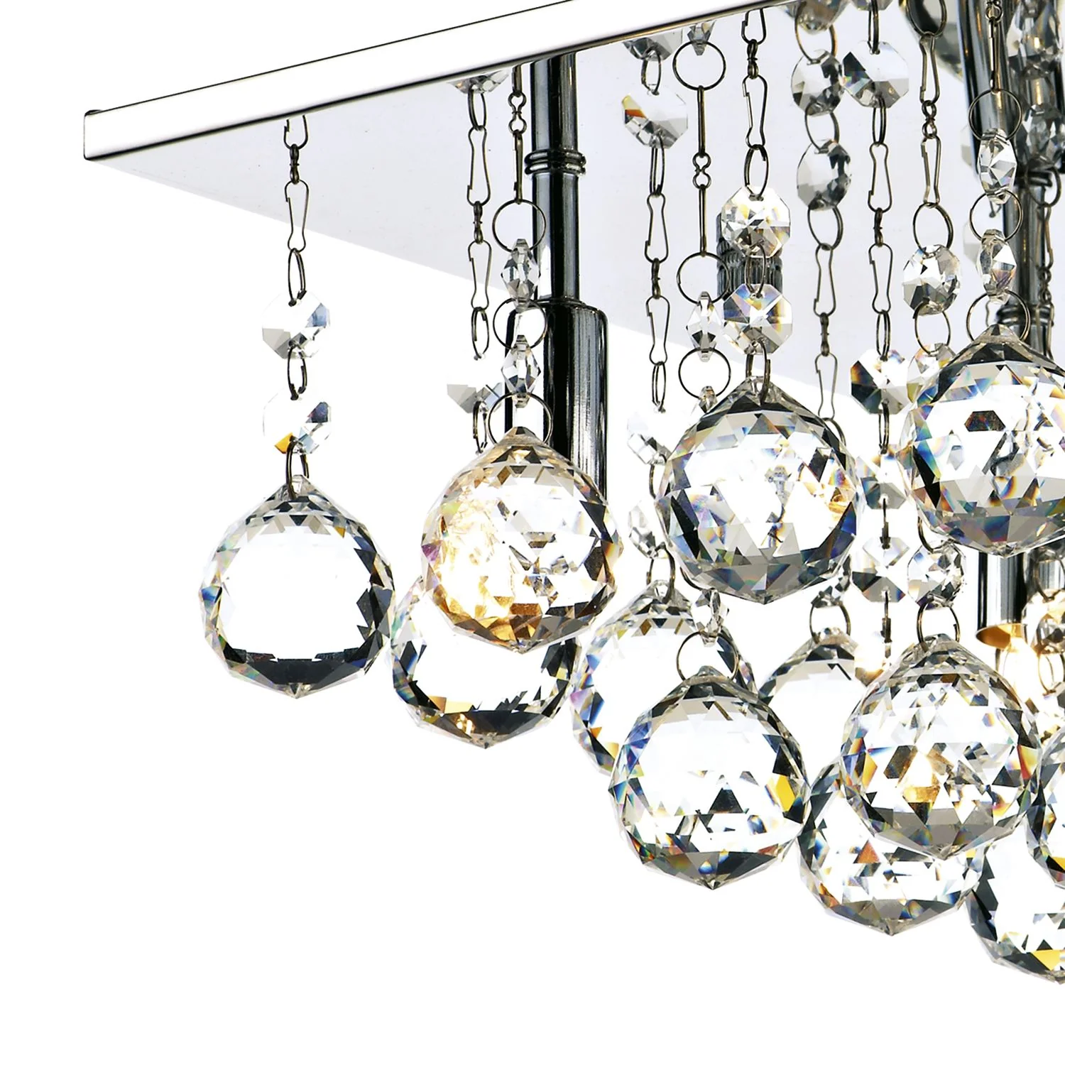 Abacus 4Lt Square Flush Light - Polished Chrome - Image 2