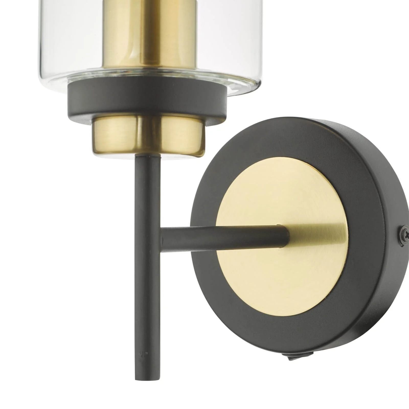 Abel  Wall Light - Satin Black & Gold Finish, IP20 - Image 3