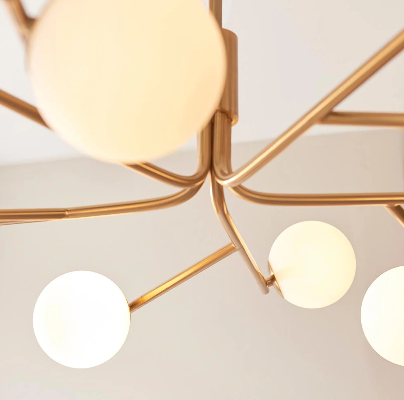 Abern 6/10Lt Semi Flush Light - Brushed Brass Finish - Image 10