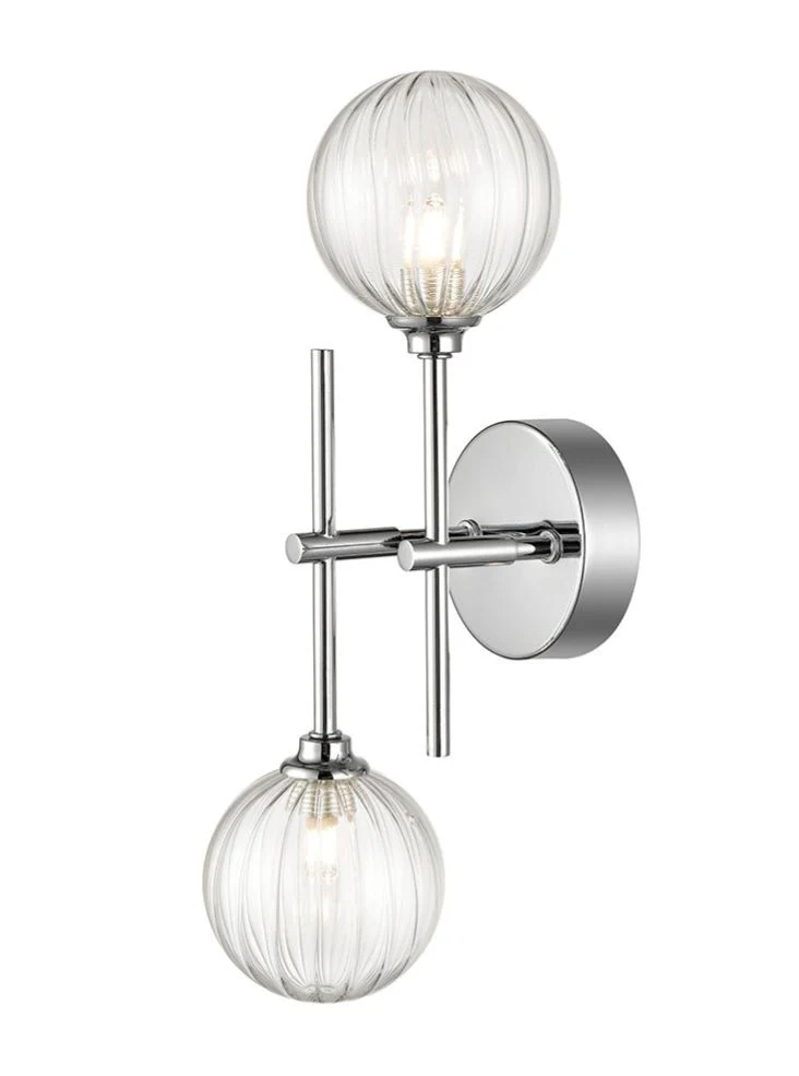 Abstract 2lt Bathroom Centre Ceiling Light  - Black and Brass/Chrome Finish - Image 4