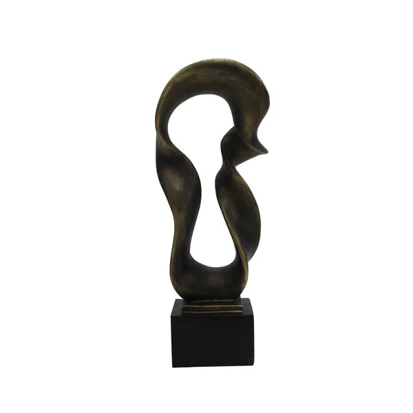 Abstract Small/Large Decor - Dark Brown Finish - Image 2