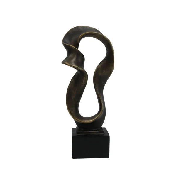 Abstract Small/Large Decor - Dark Brown Finish - Image 3