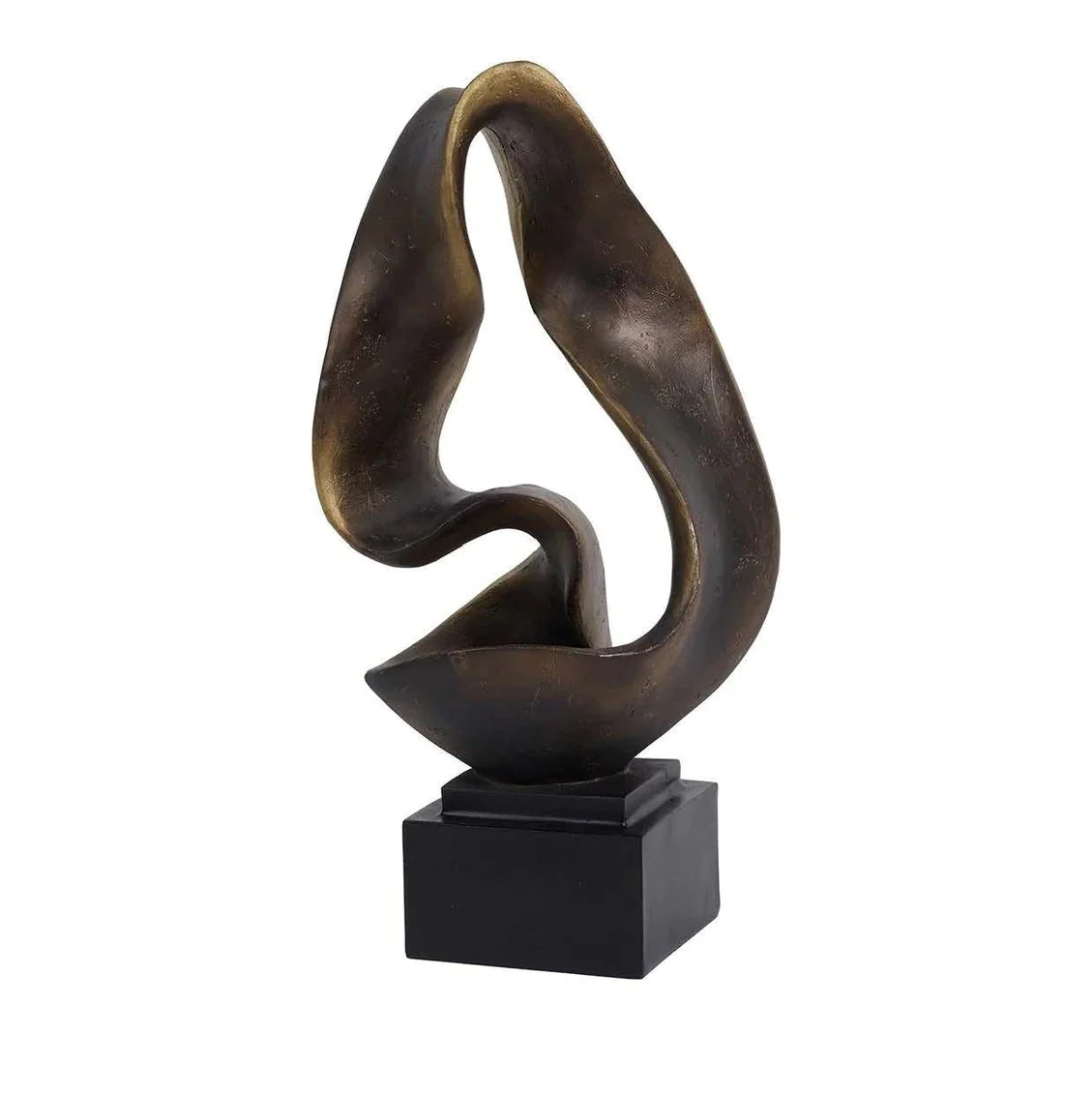Abstract Small/Large Decor - Dark Brown Finish - Image 4