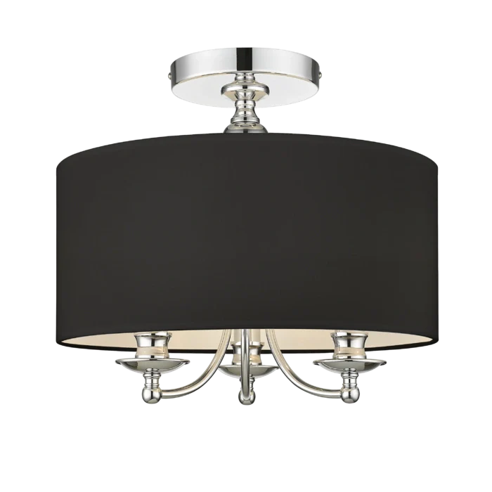 Abu Dhabi 3/5Lt Semi Flush Fitting - Silver/Gold - Image 3