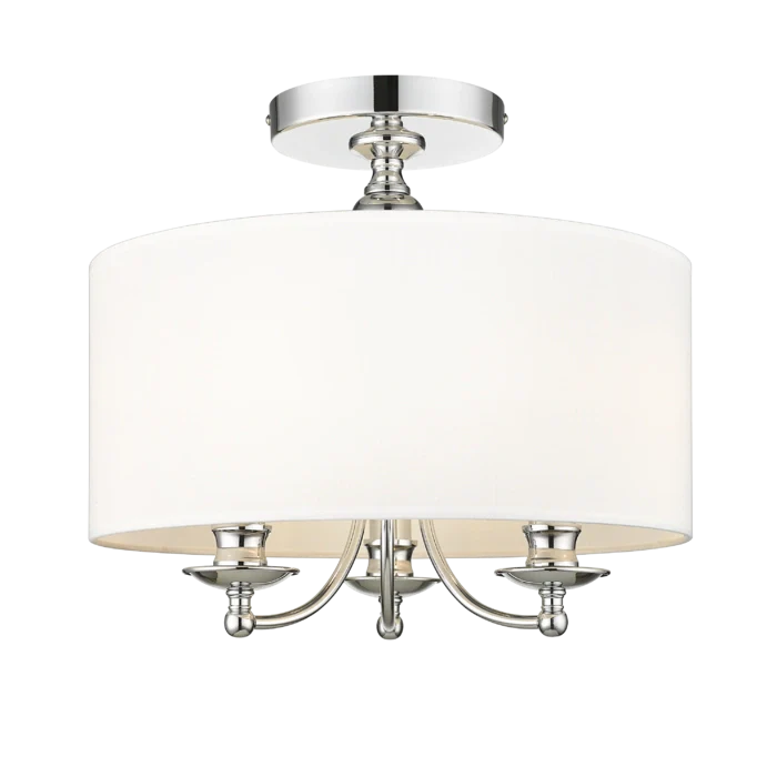 Abu Dhabi 3/5Lt Semi Flush Fitting - Silver/Gold - Image 5