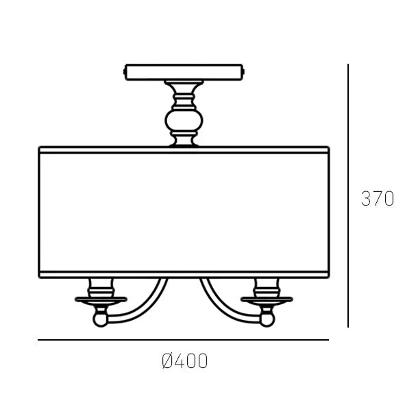 Abu Dhabi 3/5Lt Semi Flush Fitting - Silver/Gold - Image 9