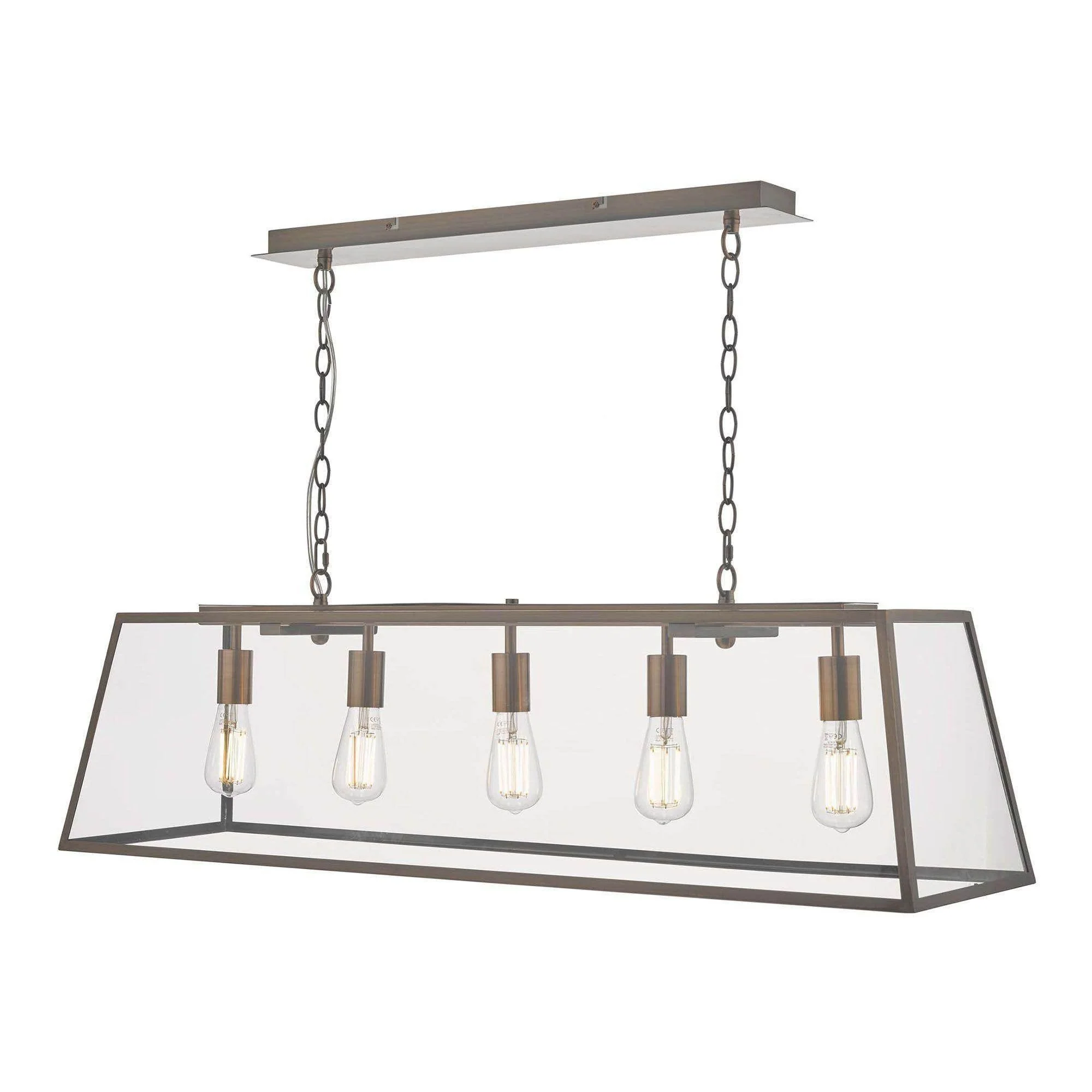 Academy 3/5 Light Bar Fitting Antique Copper, Black, Stainless Steel - Image 2