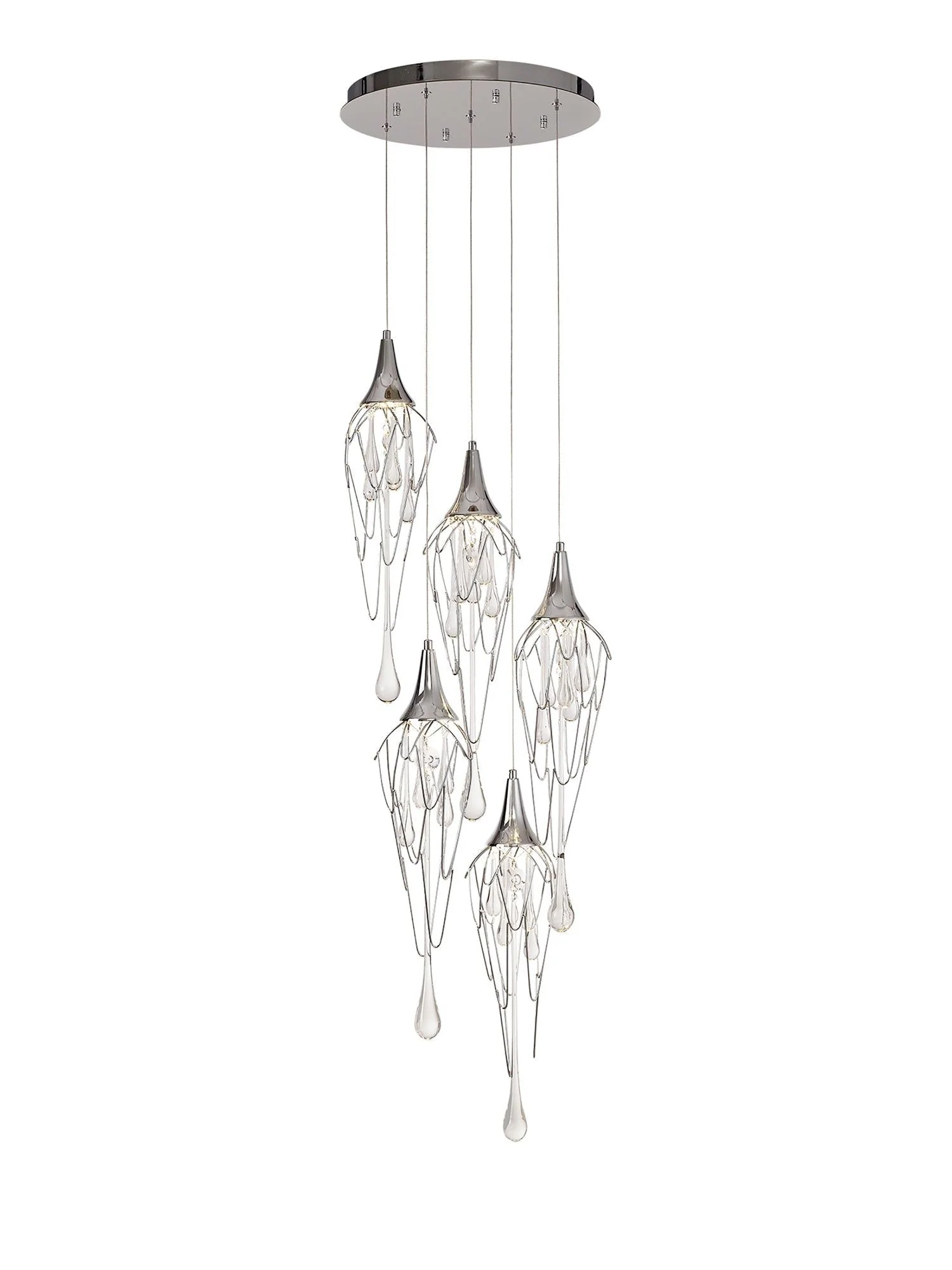 Accent Pendant Round , Polished Chrome Cluster - Image 3