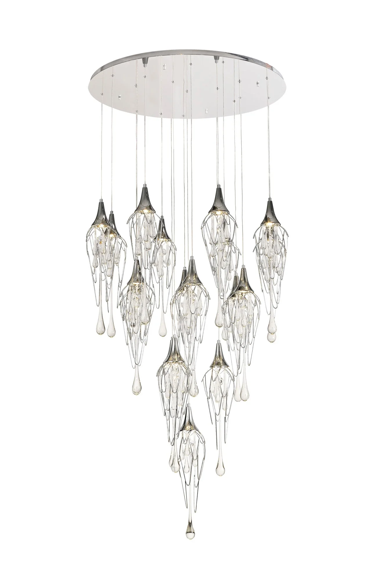 Accent Pendant Round , Polished Chrome Cluster - Image 4