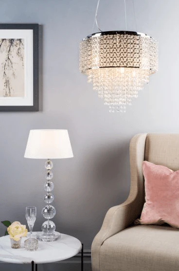 Acelynn 6 Light Pendant - Chrome & Crystal - Promotional Offer - Image 5