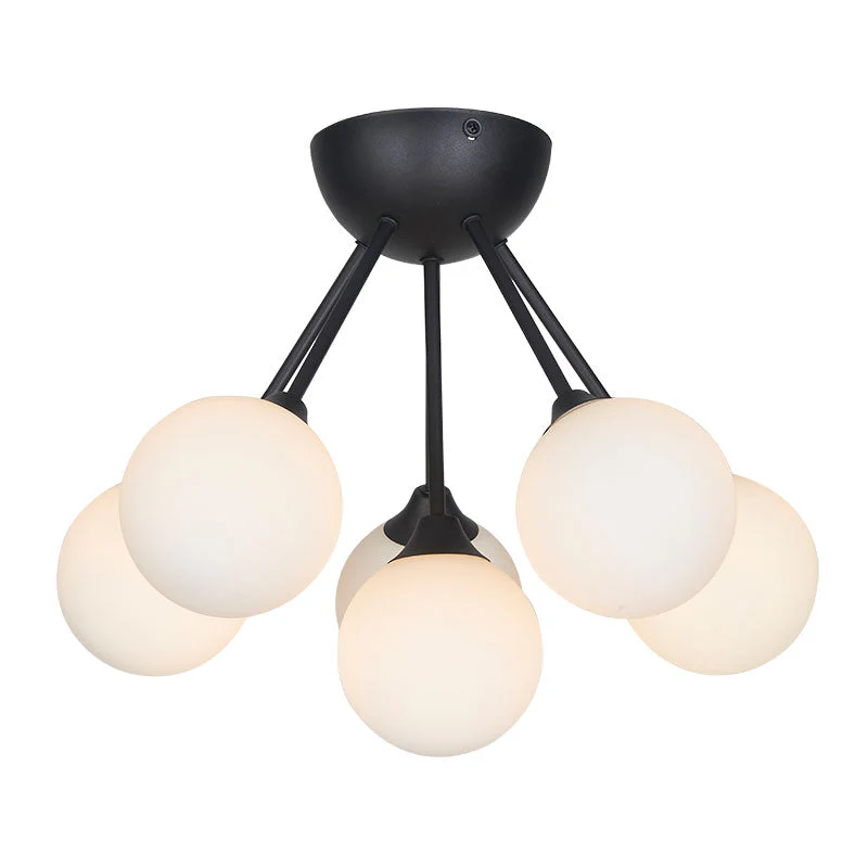Acqua Globe 3/6Lt Bathroom Ceiling Light - Black Finish IP44 - Image 2