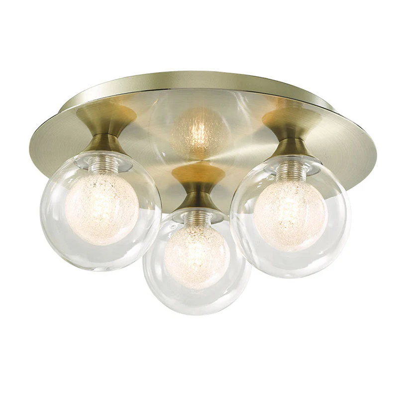 Acqua Globe 3/6Lt Bathroom Ceiling Light - Black Finish IP44 - Image 3