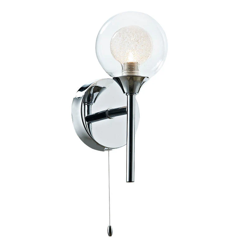 Acqua Globe Bathroom Wall Light - Black Finish IP44 - Image 5