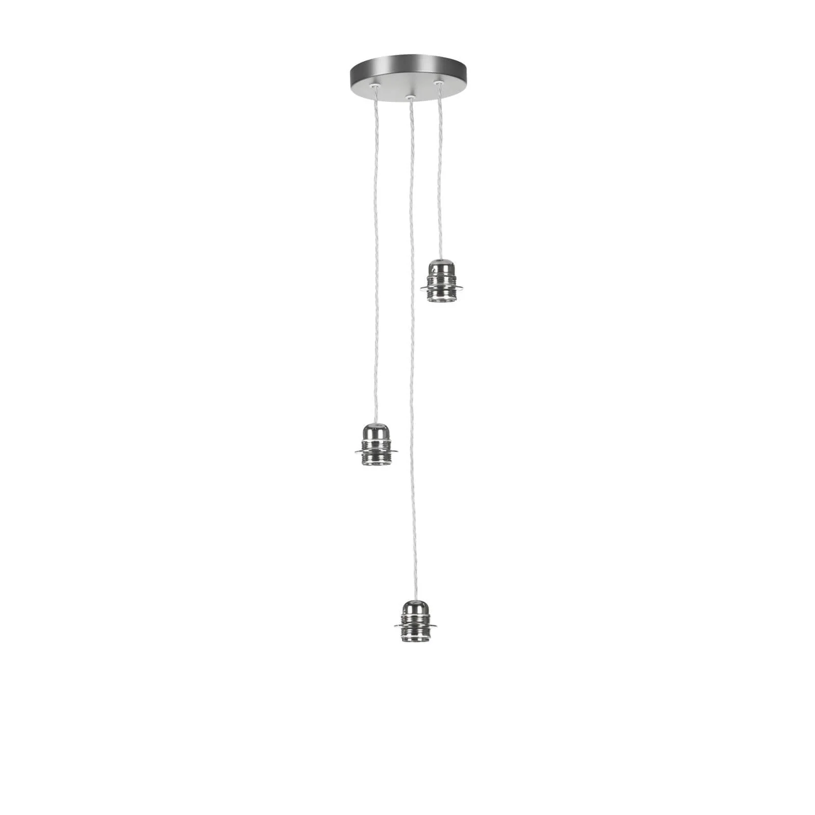 Acton three light suspension in antique brass/Satin Chrome E27 - Image 10