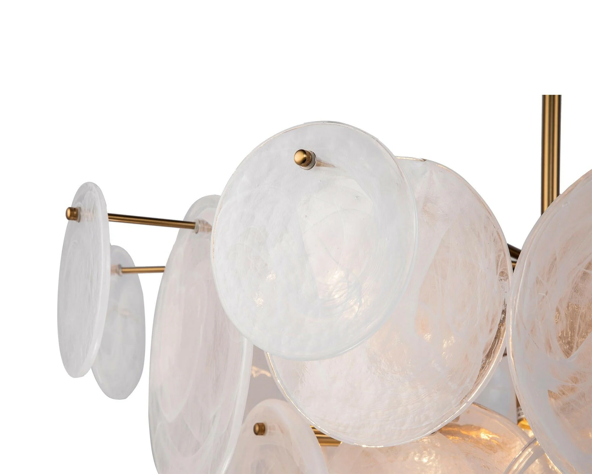 Adagio Pendant Lamp – White Antique Brass E14 - Image 2