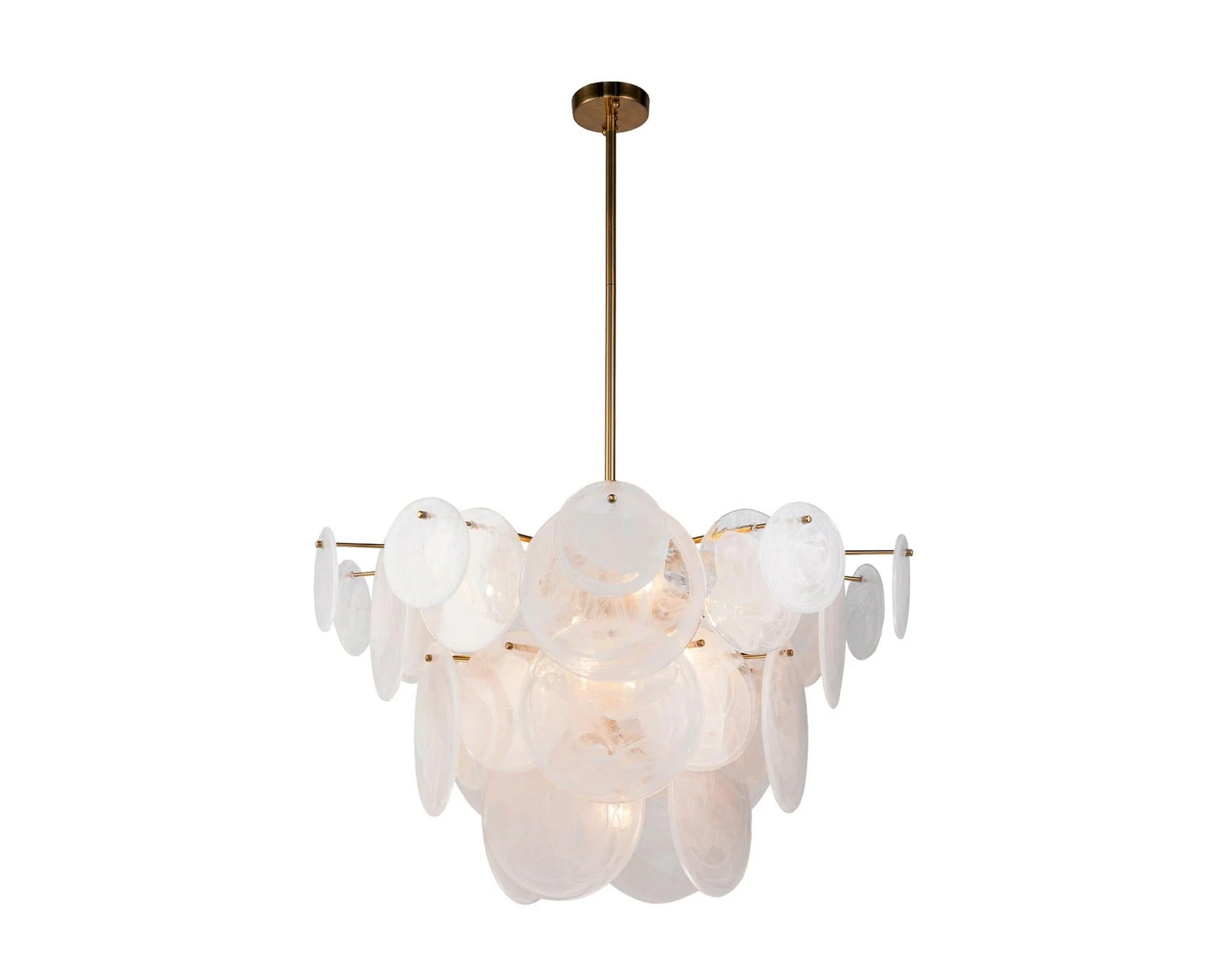 Adagio Pendant Lamp – White Antique Brass E14 - Image 4