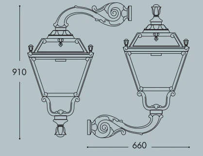 Adam Elia Black Clear IP55 Wall Light - Image 2