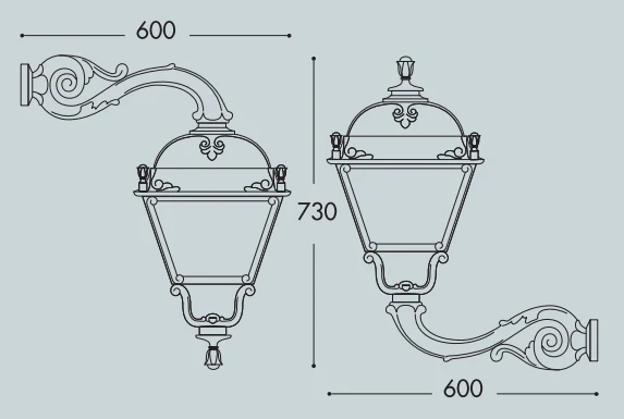 Adam/Simon Black Clear Outdoor Wall Light IP55 - Image 2