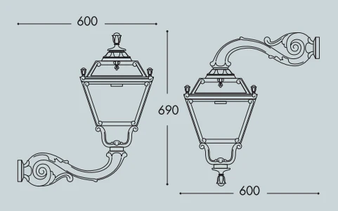 Adam/Tobia Black Clear Outdoor Wall Light IP55 - Image 2