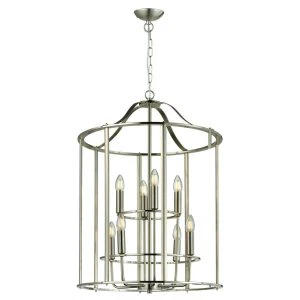 Adare 8Lt Ceiling Light - Satin Nickel/ Chrome Finishes - Image 2