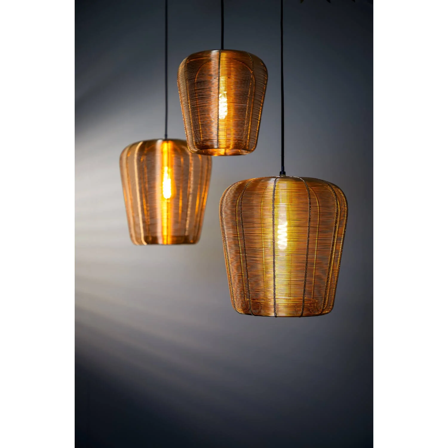 Adeta 1Lt Pendant Matt Black/ Gold - Various Sizes - Image 14