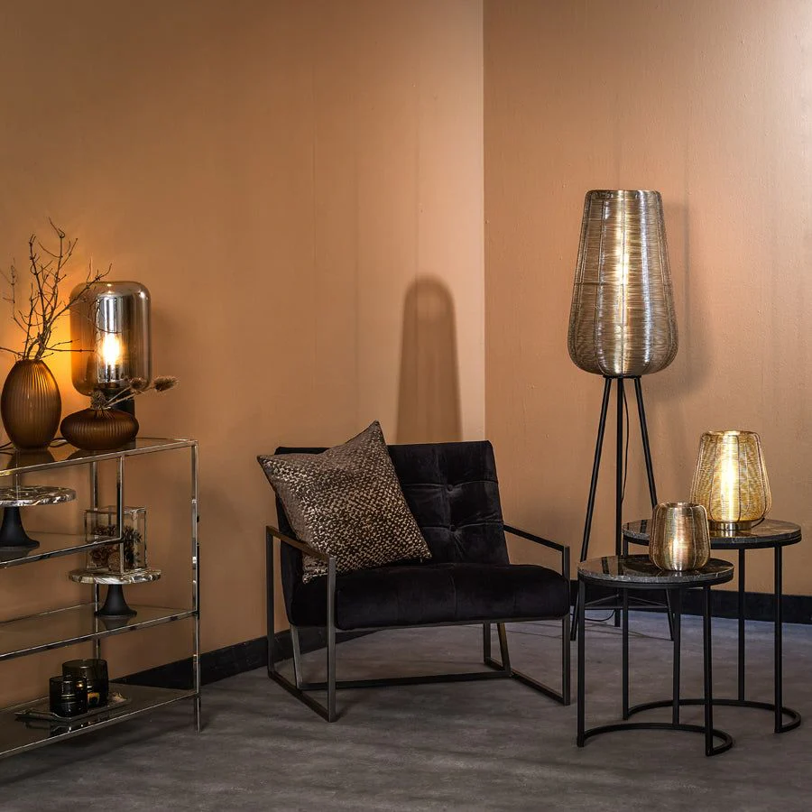 Adeta Medium/Large Floor Lamp Tripod - Matt Black/Nickel/Gold & Matt Black Finish - Image 13