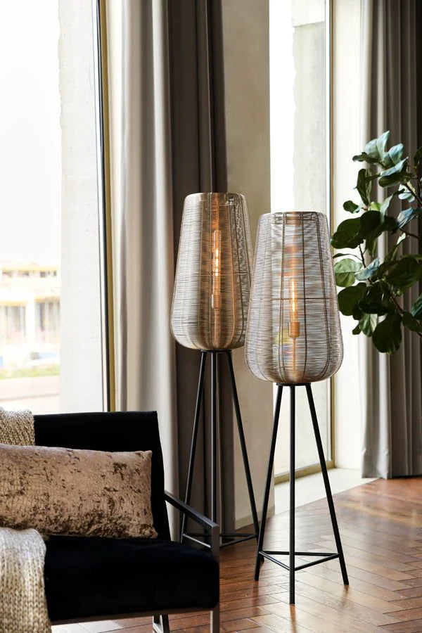 Adeta Medium/Large Floor Lamp Tripod - Matt Black/Nickel/Gold & Matt Black Finish - Image 16
