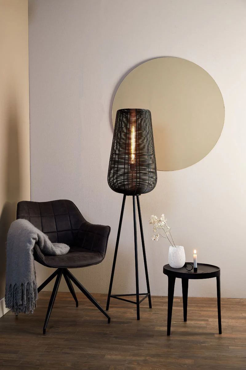 Adeta Medium/Large Floor Lamp Tripod - Matt Black/Nickel/Gold & Matt Black Finish - Image 9
