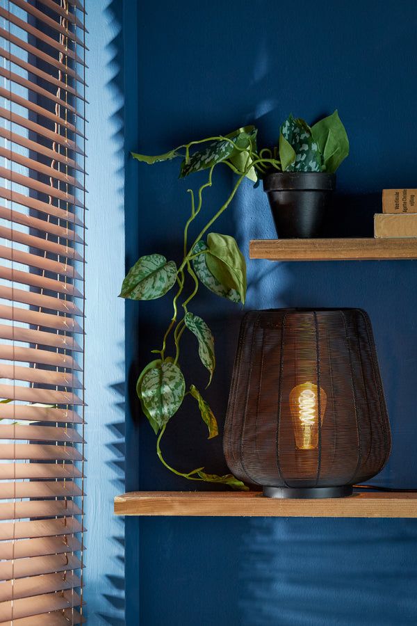 Adeta Table Lamp - Matt Black/Gold Finish - Image 5